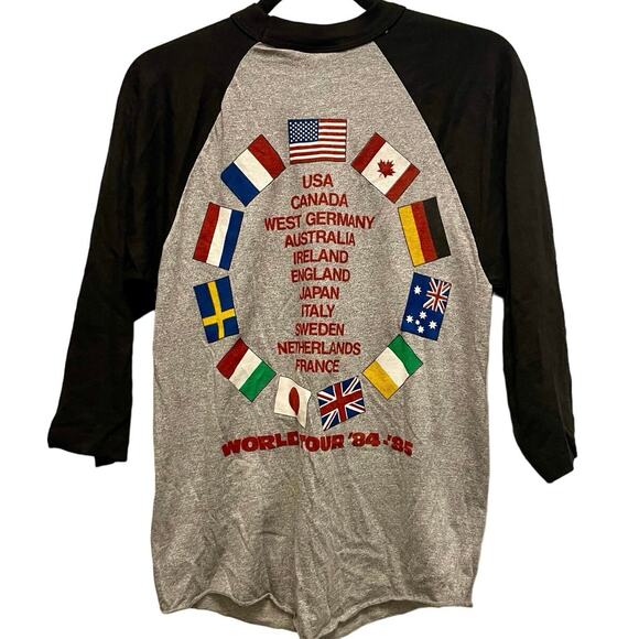 Vintage 80s Bruce Springsteen World Tour 1984-1985 Single Stitch Raglan Shirt L - Picture 4 of 4